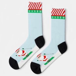 Snow Skiing Skier Holiday Gift Socks