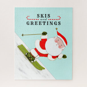 snow skiing skier holiday gifts jigsaw puzzle