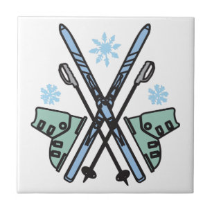 Snow Skiing Tile