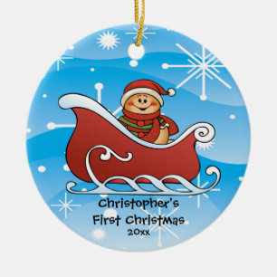 Snow Sleigh Baby's First Christmas Ornament