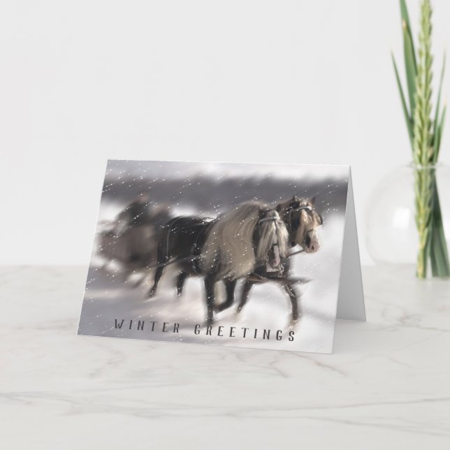 Snow Sleigh Holiday Card (Front)