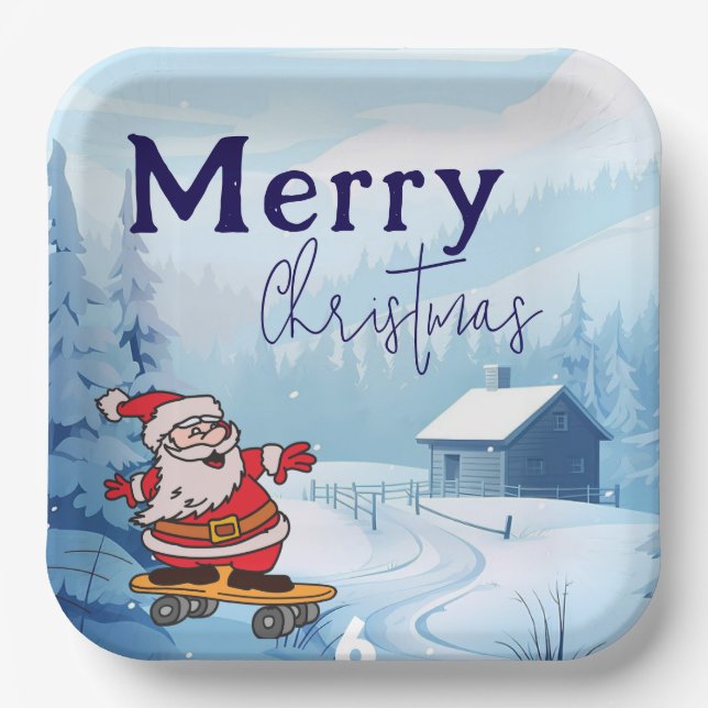 Snow sliding paper plate (Front)