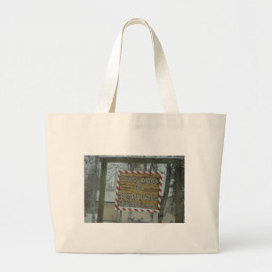 Snow Snowflake Frozen Weather North Pole Alaska Large Tote Bag