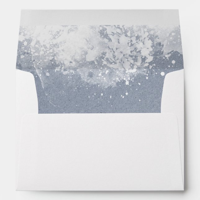 Snow Splashes Holiday Card Envelopes (Back (Bottom))