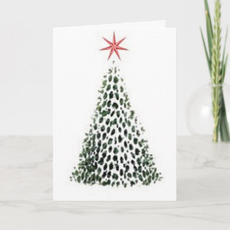 Snow Star Tree Greeting Card