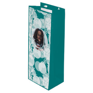 Snow Stars - White, Teal - Gift Bag