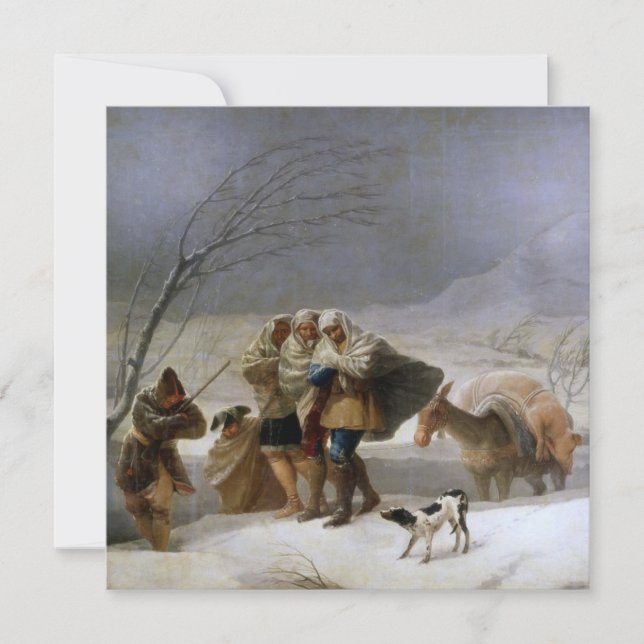 Snow Storm in Winter Card (Front)