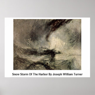 Snow Storm Of The Harbour By Joseph William Turner Poster