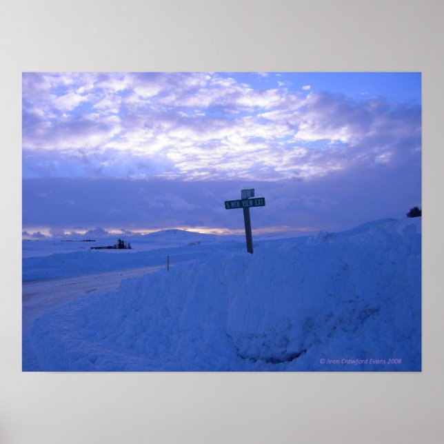 Snow & sunset poster (Front)