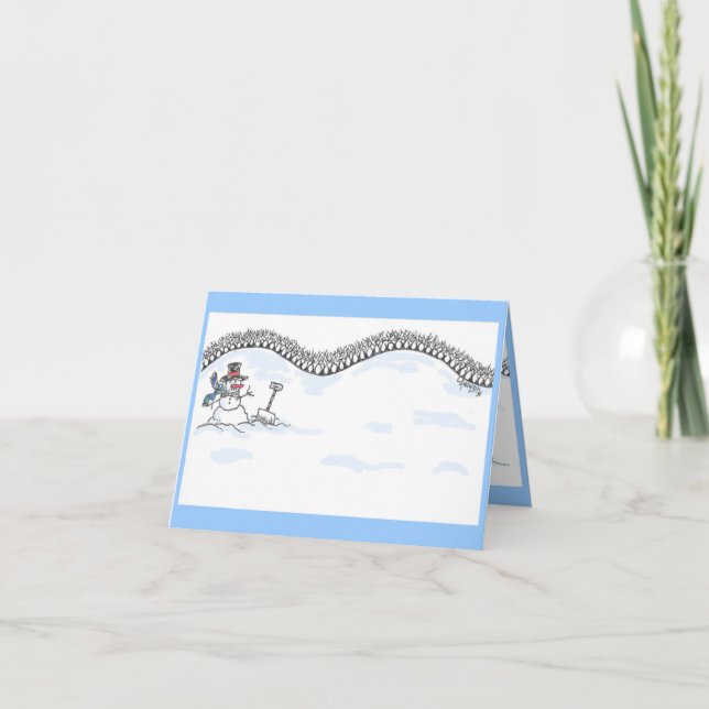 SNOW THANKS THANK YOU CARD (Front)