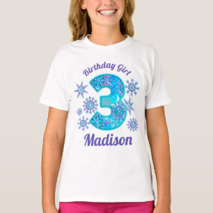Snow Third Birthday frozen Shirt