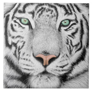 Snow Tiger Face Tile