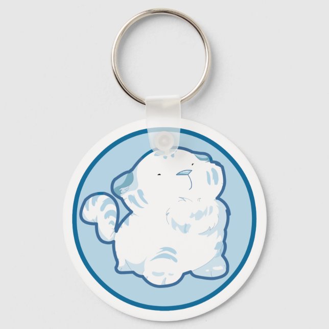 Snow Tiger Keychain (Front)