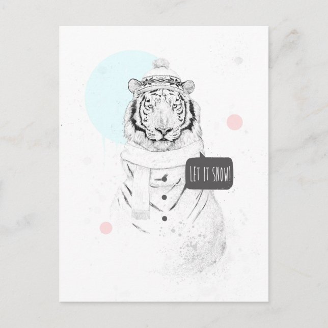 Snow tiger postcard (Front)