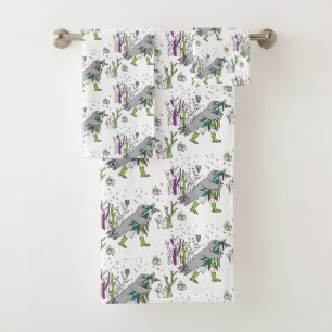 Snow time bath towel set