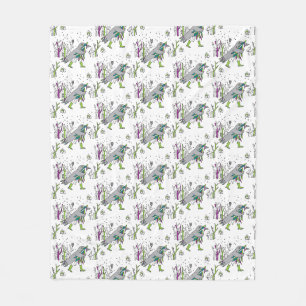 Snow time fleece blanket