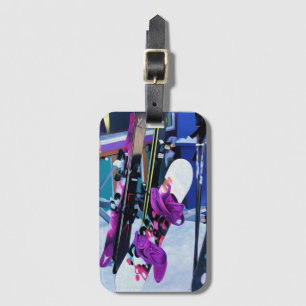 Snow Time - Snowboards and Skis Luggage Tag