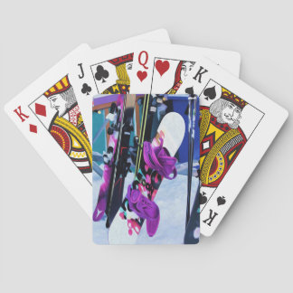 Snow Time - Snowboards and Skis Playing Cards