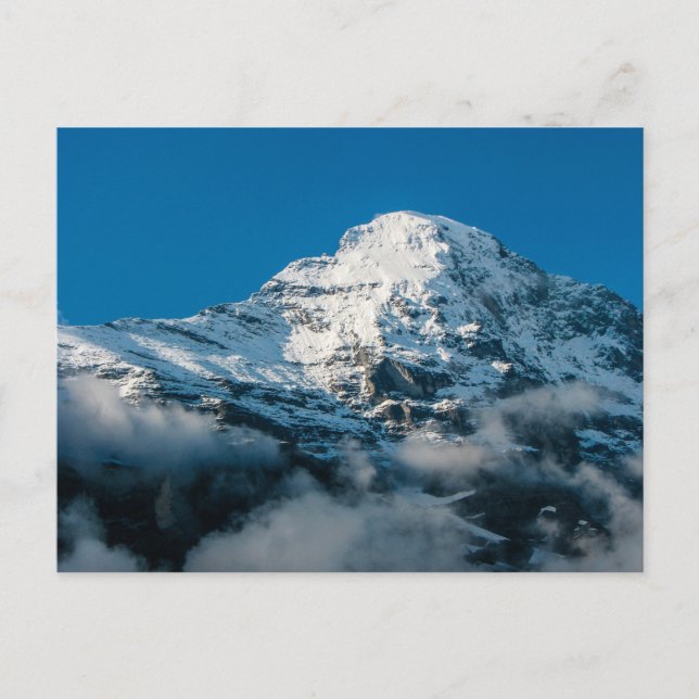 Snow topped Jungfrau mountains - Postcard (Front)