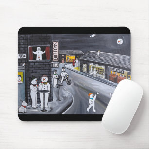 Snow Town Painting by Alfred Fox Mouse Mat