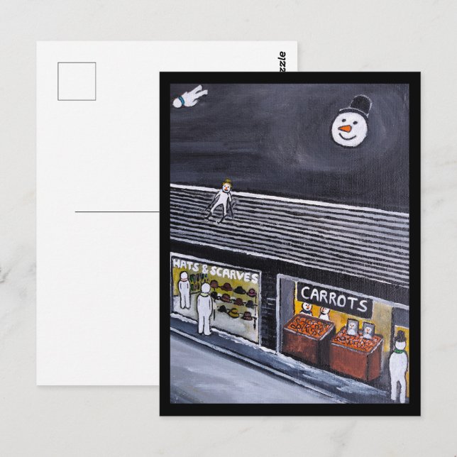 Snow Town Painting by Alfred Fox Postcard (Front/Back)