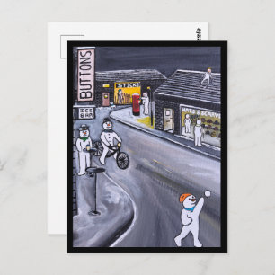 Snow Town Painting by Alfred Fox Postcard