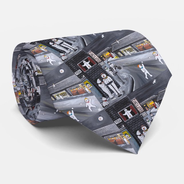 Snow Town Painting by Alfred Fox Tie (Rolled)