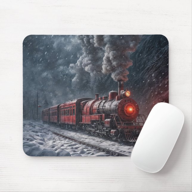 Snow Train Mouse Mat (With Mouse)