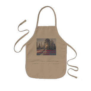 SNOW,TREES,THE SUN, READY FOR CHRISTMAS KIDS APRON