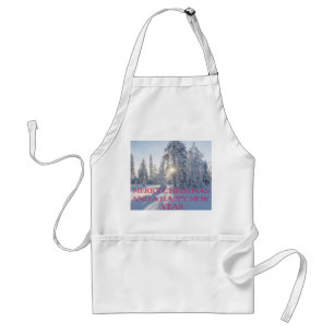 SNOW,TREES,THE SUN, READY FOR CHRISTMAS STANDARD APRON