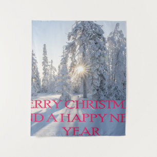 SNOW,TREES,THE SUN, READY FOR CHRISTMAS TAPESTRY