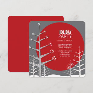 Snow Trees Winter Wonderland Holiday Party Invite