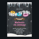 Snow tubing birthday invitation<br><div class="desc">Snow tubing birthday invitation</div>