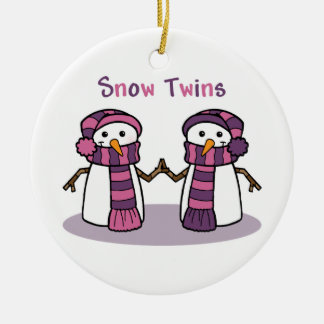 Snow Twins Girls Ceramic Tree Decoration