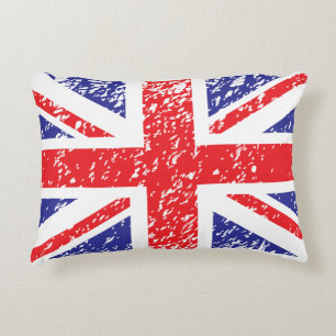 Snow Union Jack Pillow  Winter Decor