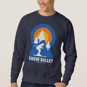 Snow Valley Ski Sunset Retro T-Shirt Sweatshirt