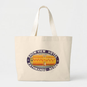 Snow View Hotel Kathmandu Nepal Large Tote Bag