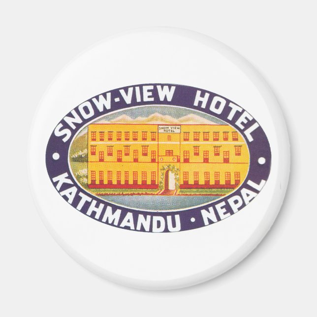 Snow View Hotel Kathmandu Nepal Magnet (Front)