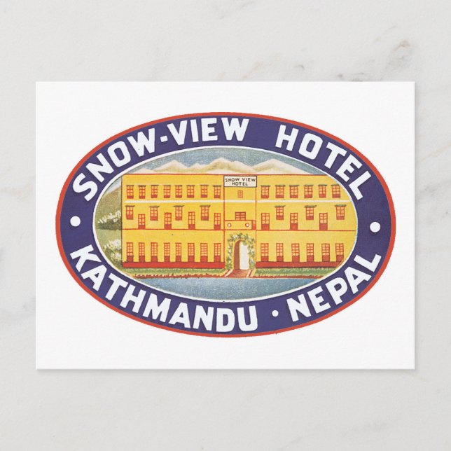 Snow View Hotel Kathmandu Nepal Postcard (Front)