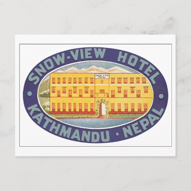 Snow View Hotel Kathmandu Nepal Postcard (Front)