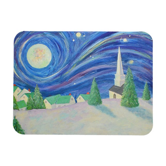 Snow Village Magnet (Horizontal)