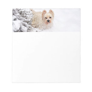 Snow Westie Dog Stationery Notepad
