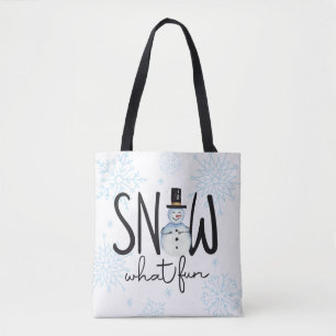 Snow What Fun Snowman Tote Bag