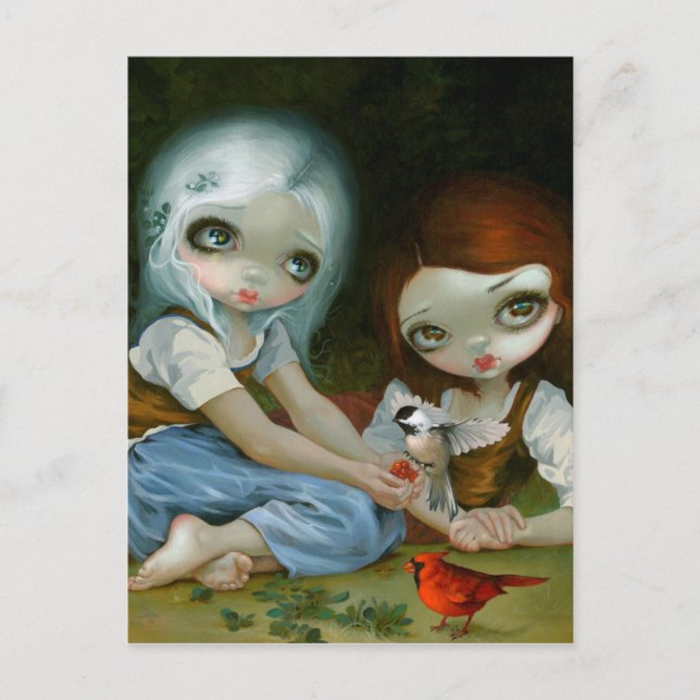 "Snow White and Rose Red" Postcard (Front)