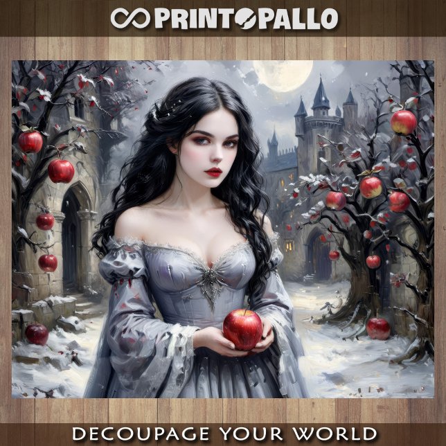 Snow White and the apple - Decoupage  Wrapping Paper Sheet (Creator Uploaded)