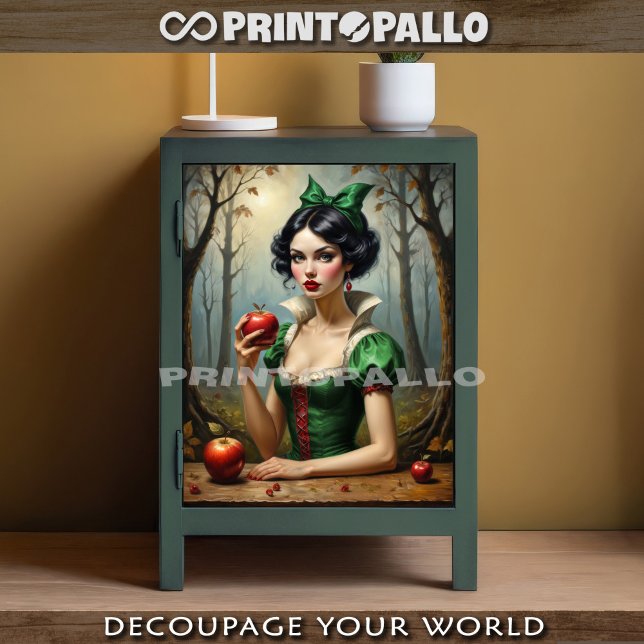 Snow White and the apple in a bewitched forest Tissue Paper (Creator Uploaded)