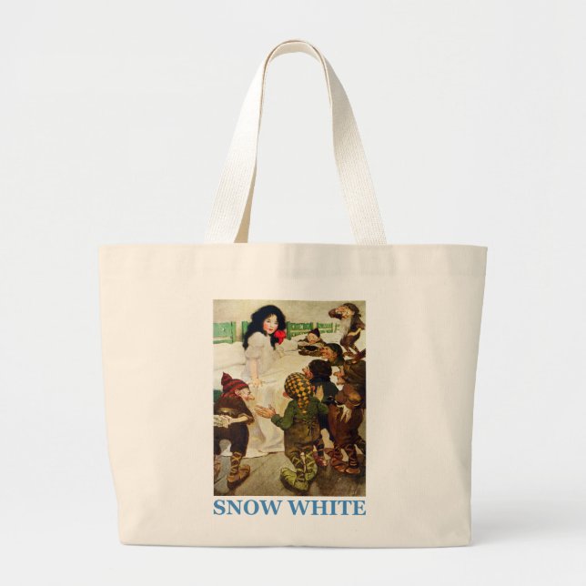 Snow White and The Seven Dwarfs Large Tote Bag (Front)