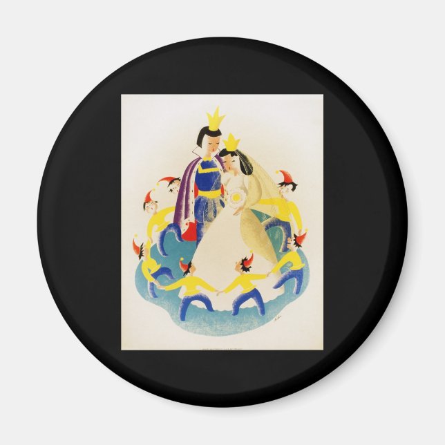 Snow White and the seven dwarfs Magnet (Front)