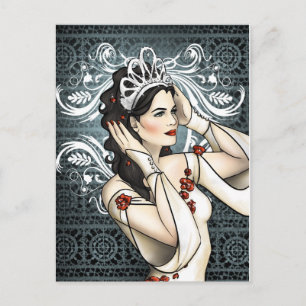 Snow White Beauty Queen With Tiara Postcard