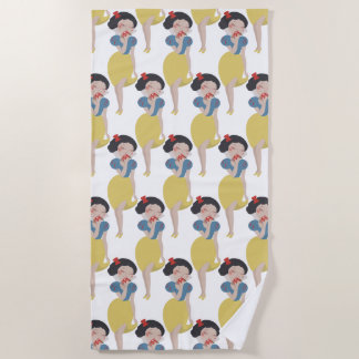 Snow White Biting The Apple 2 Pattern Beach Towel
